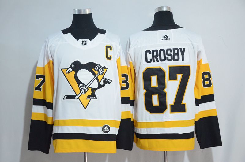 2017 NHL Pittsburgh Penguins #87 Crosby white Adidas Stitched Jersey